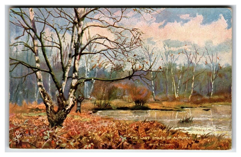 Raphael Tuck Oilette Postcard "Last Smiles of Autumn" James Thomson 1912